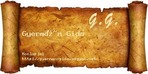 Gyermán Gida névjegykártya